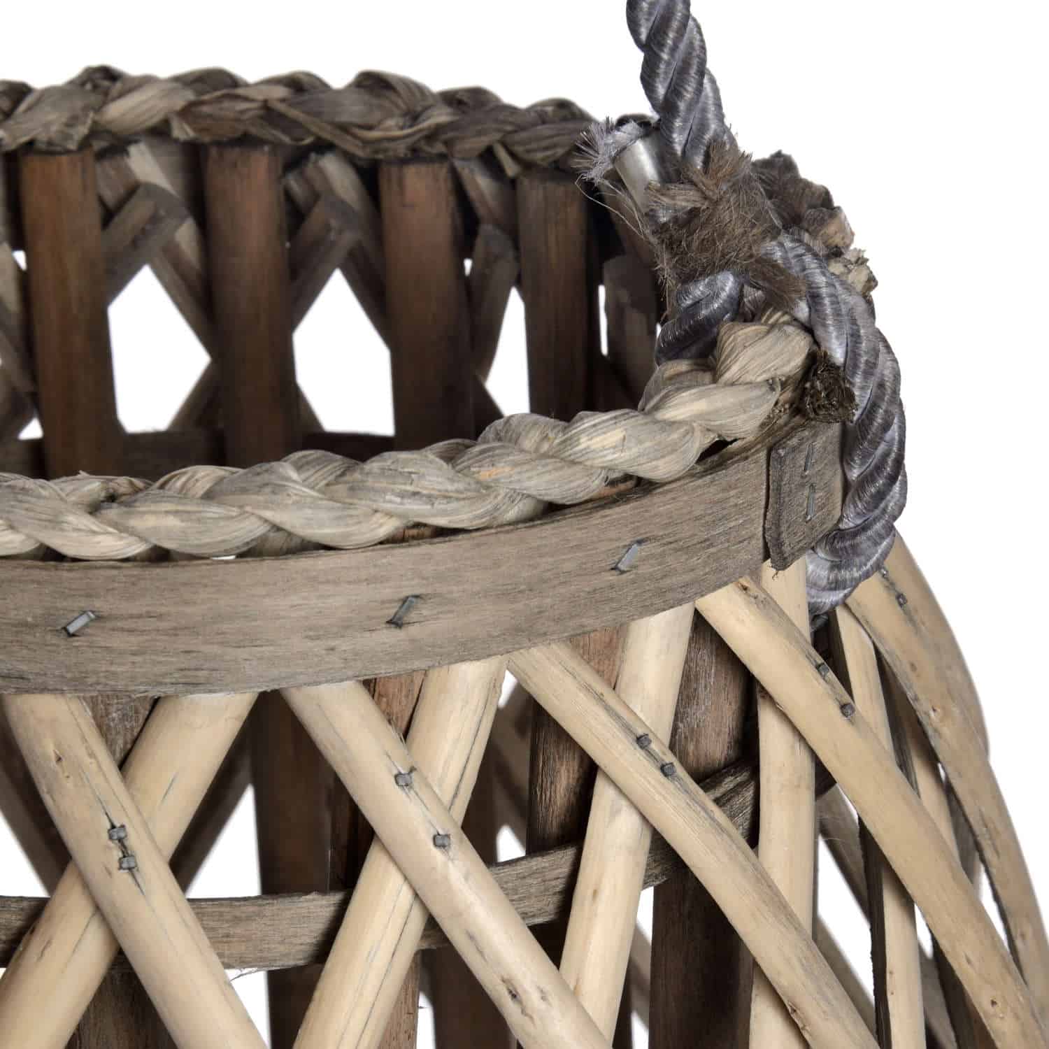 Large Wicker Bulbous Lantern – Candle Holders & Lanterns