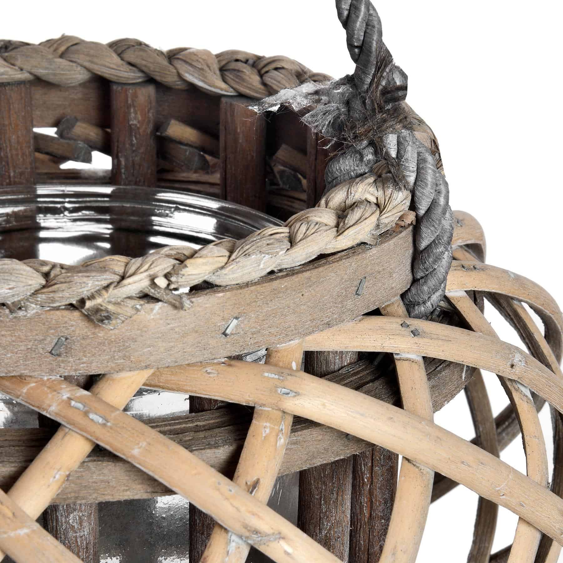 Small Wicker Basket Lantern – Candle Holders & Lanterns