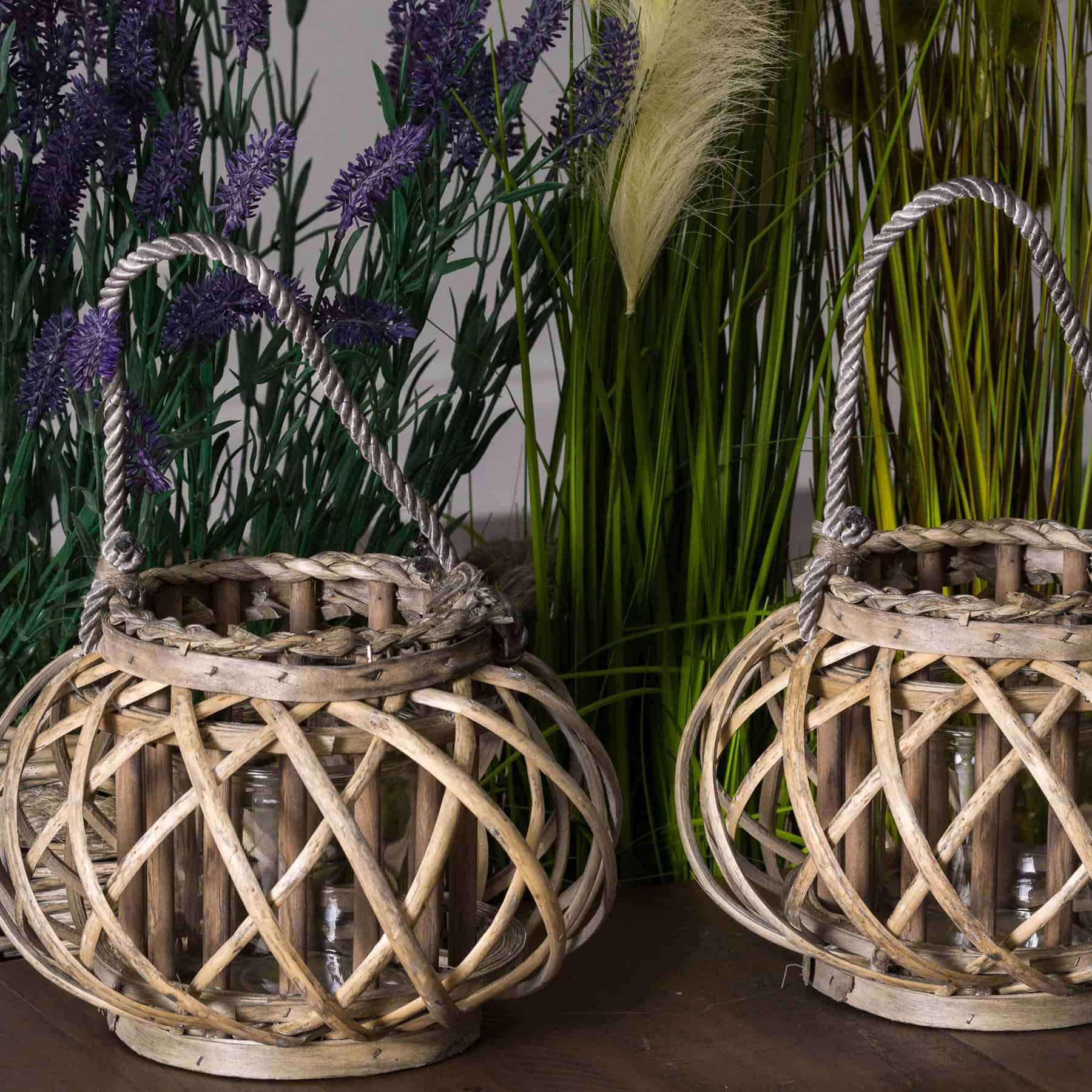 Small Wicker Basket Lantern – Additional view