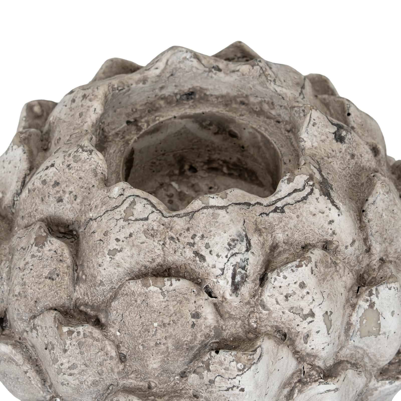 Stone Effect Acorn Tea Light Holder – Material: Ceramic