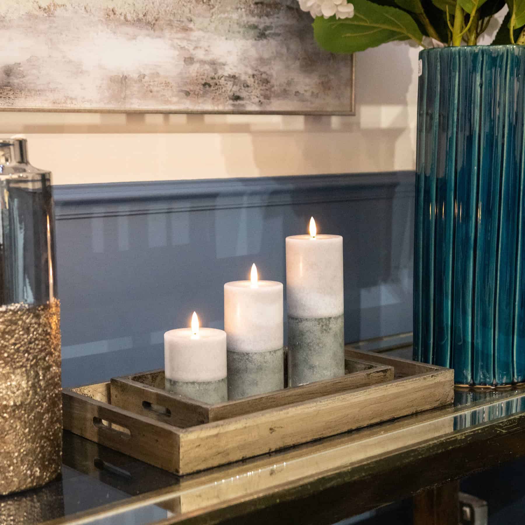 Luxe Collection Natural Glow 3x6 Stone LED Candle – Candles