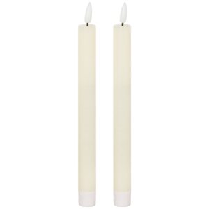 Luxe Collection Natural Glow S/ 2 Ivory LED Dinner Candles