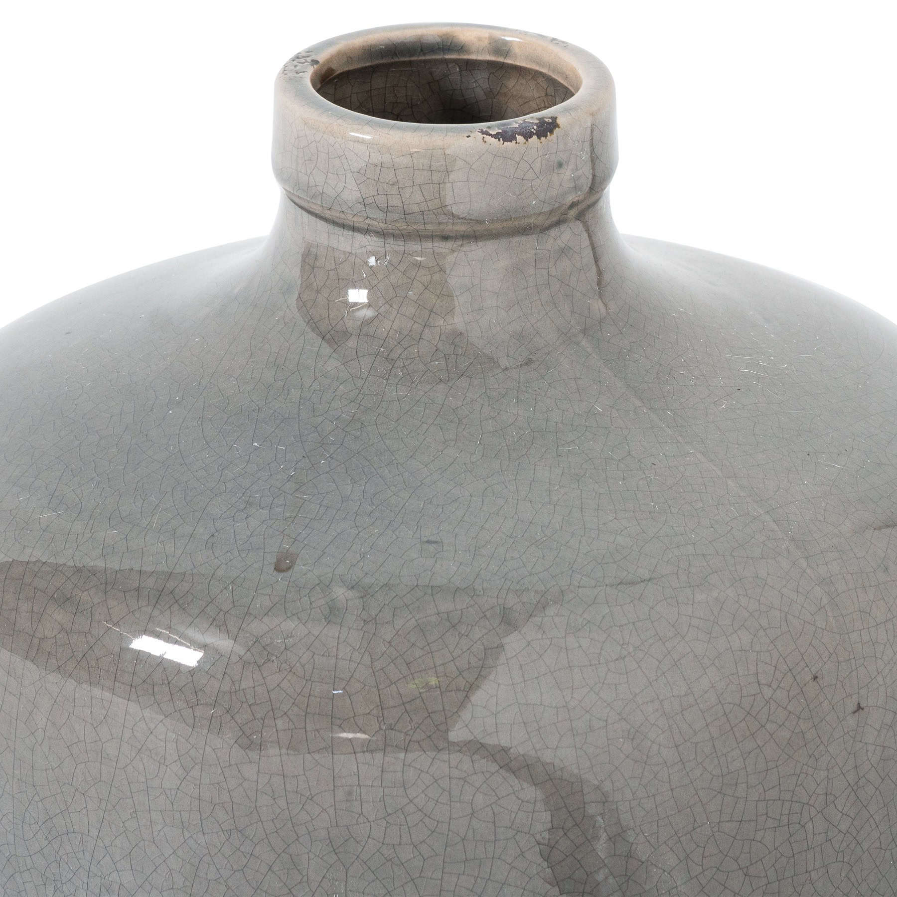 Garda Grey Glazed Chive Vase – Material: Ceramic