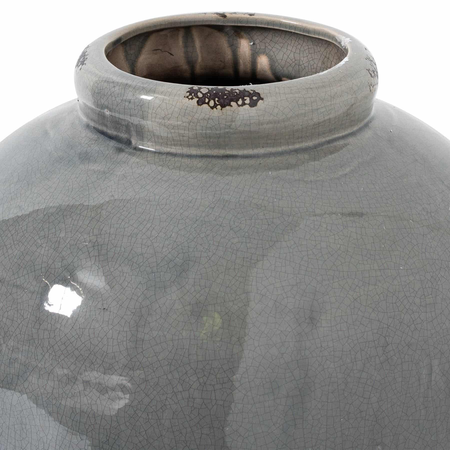 Garda Grey Glazed Tall Juniper Vase – Material: Ceramic