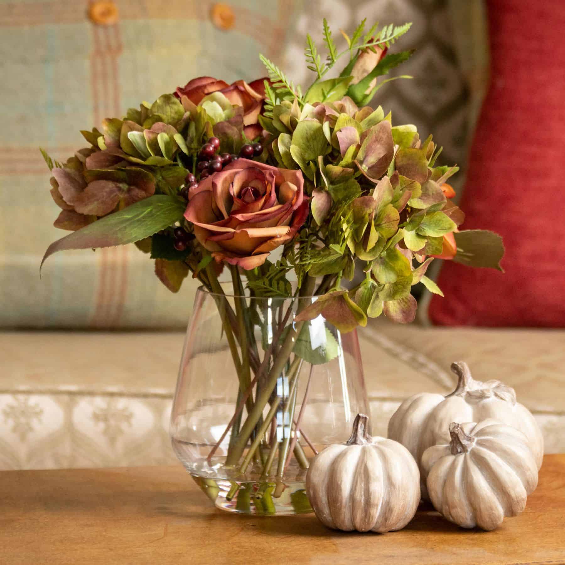 Set Of Three Carved Wood Effect Pumpkins – Accessories