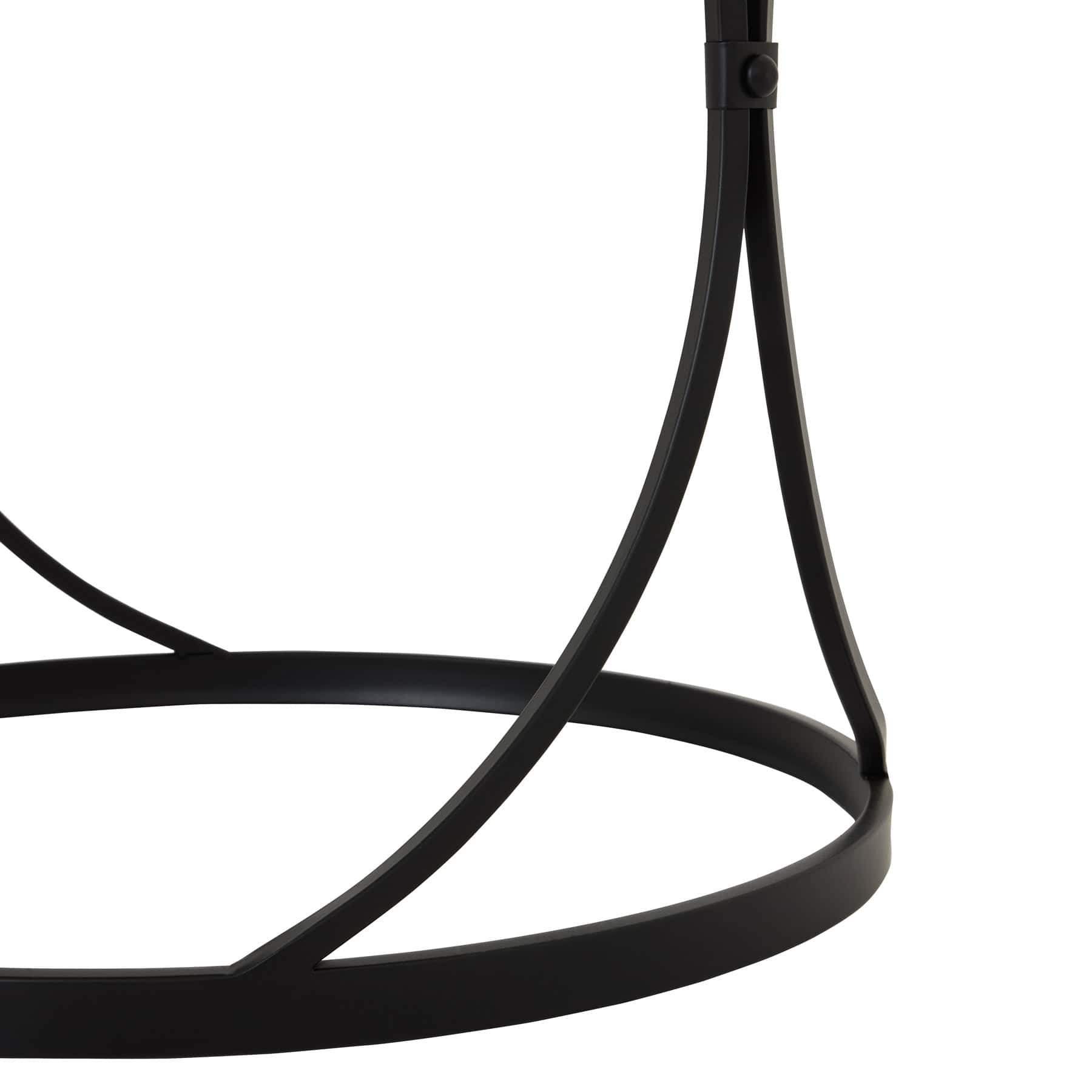 Concaved Set Of Two Black Mirrored Side Tables – Additional view 2