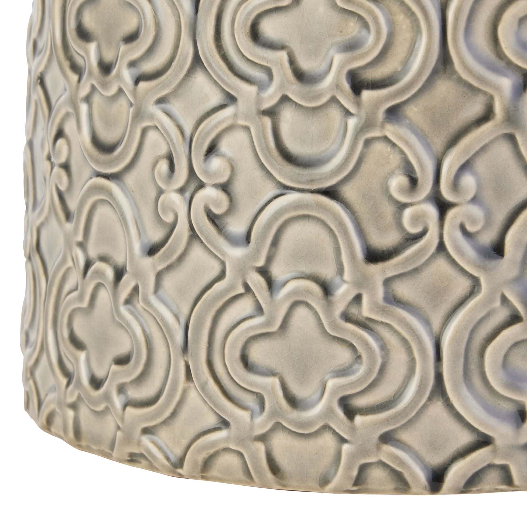 Seville Collection Grey Marrakesh Urn – Material: Ceramic
