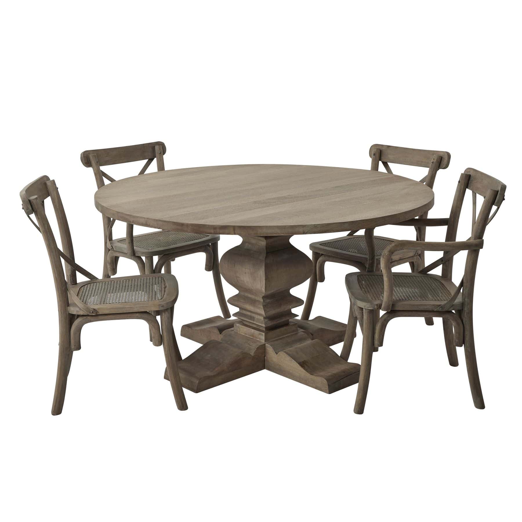 Copgrove Collection Cross Back Carver Chair With Rush Seat – Chairs