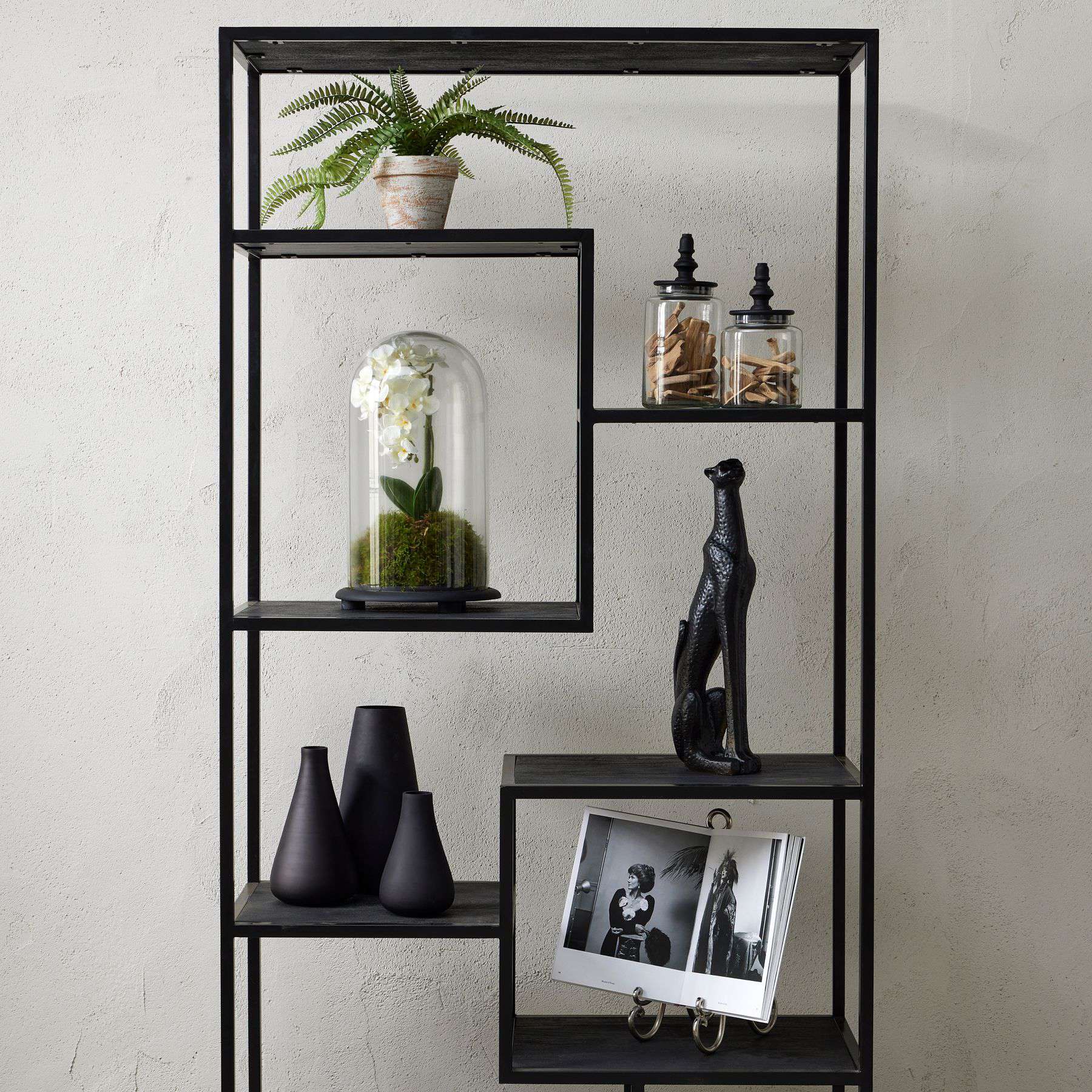 Black Tapered Glass Vase – Additional view