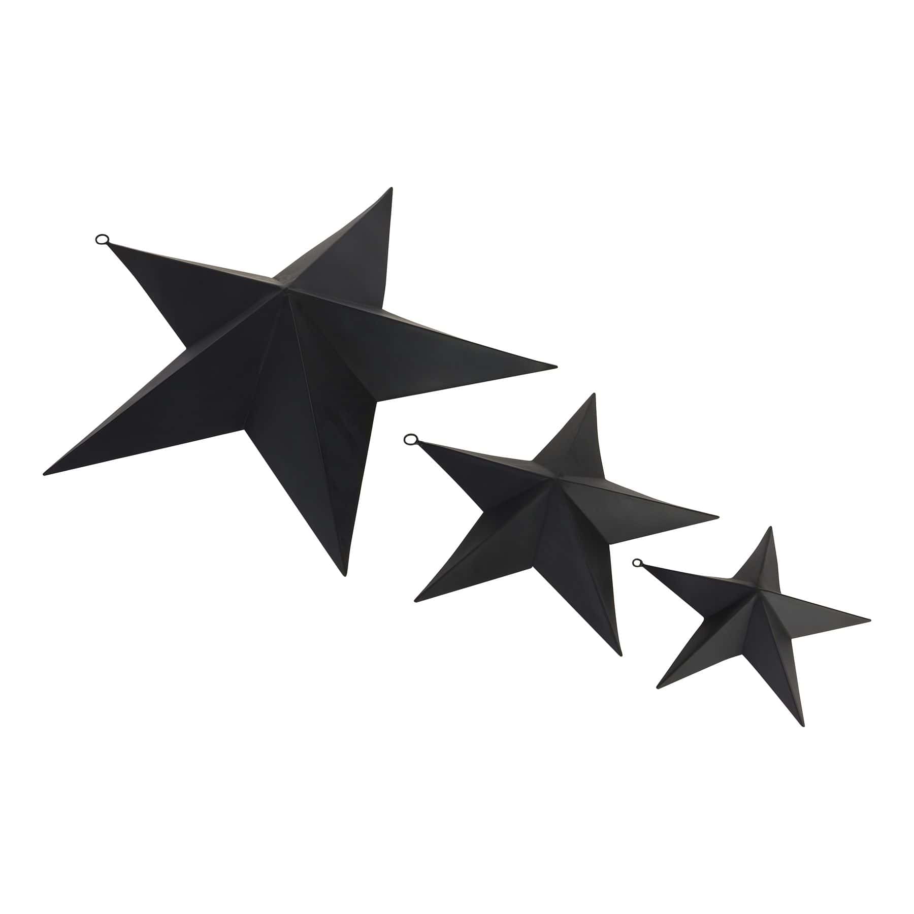 Matt Black Convexed Medium Star – Material: Metal