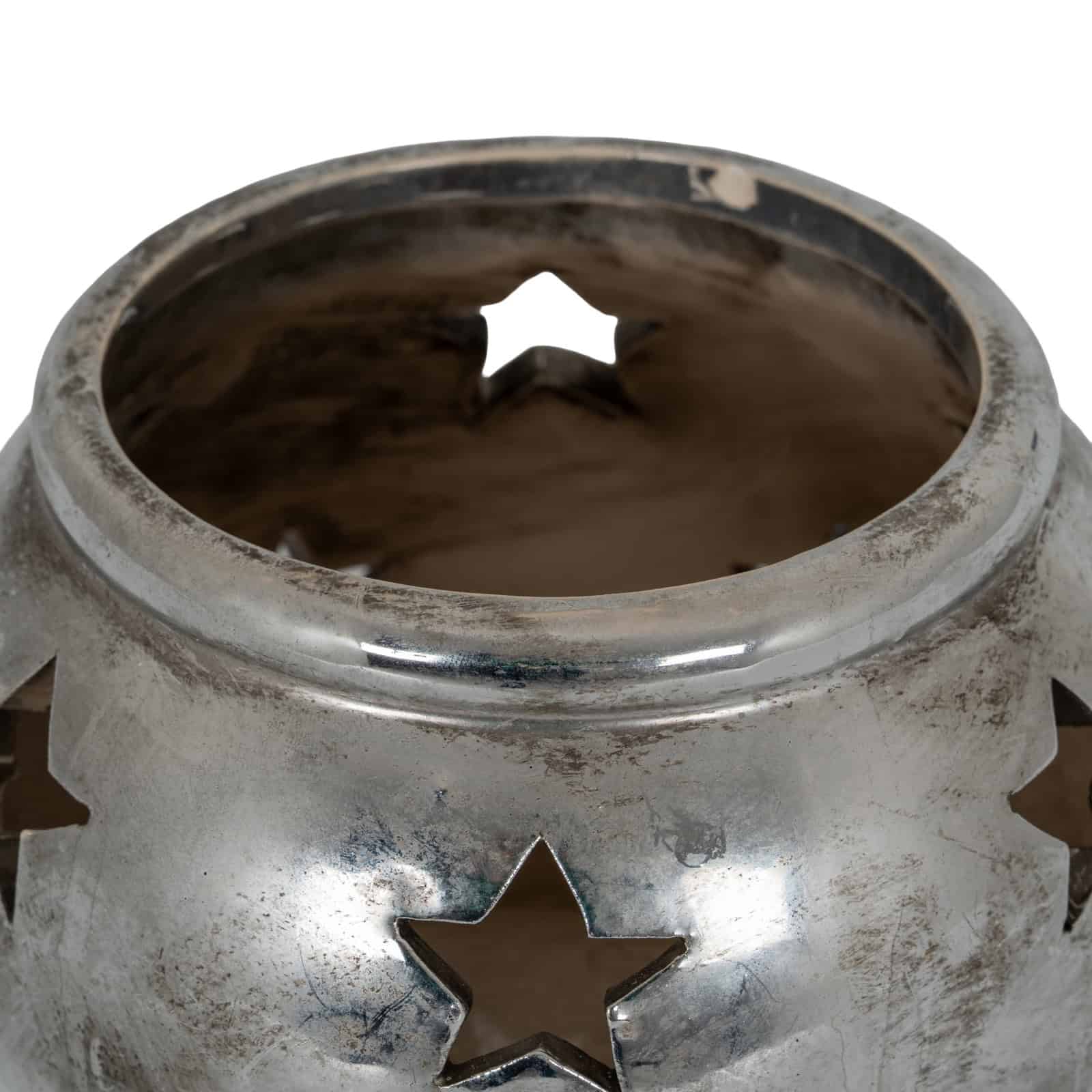 Aspen Star Small Tea Light Lantern – Colour: Silver