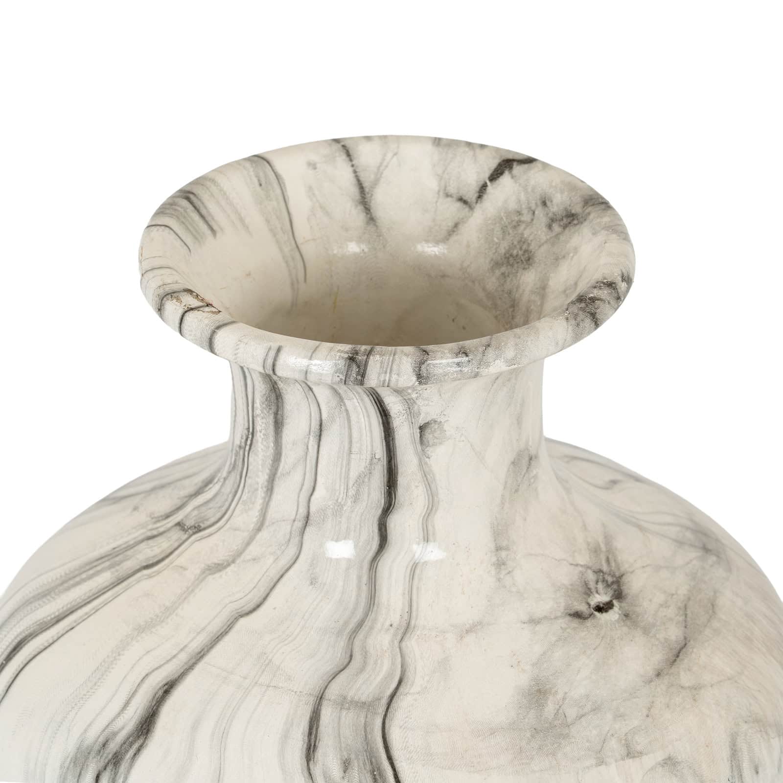 Marble Squat Vase – Colour: Grey