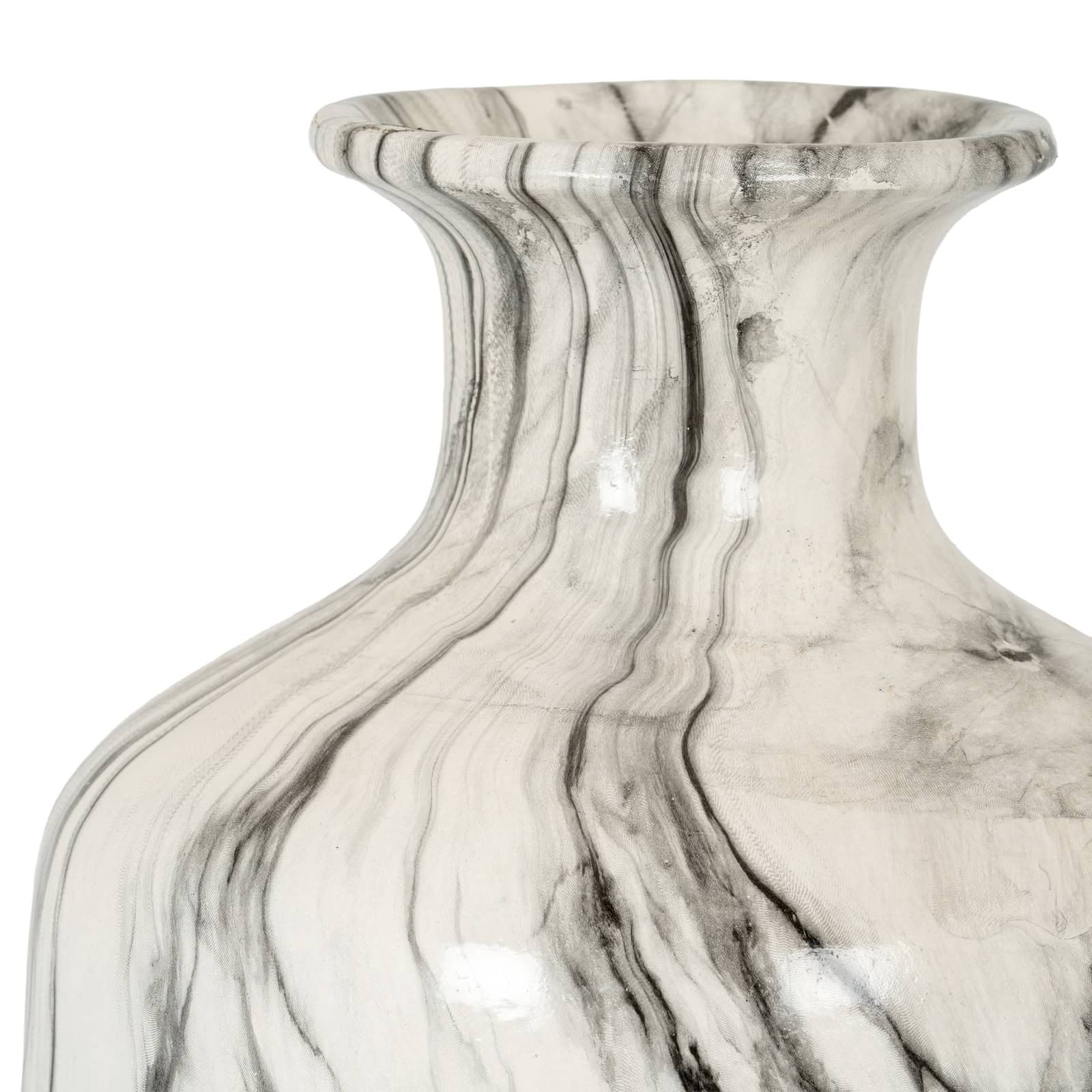 Marble Squat Vase – Material: Ceramic