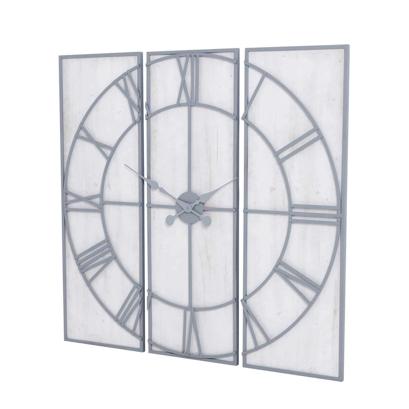 Roza Panelled Wall Clock – Material: Metal