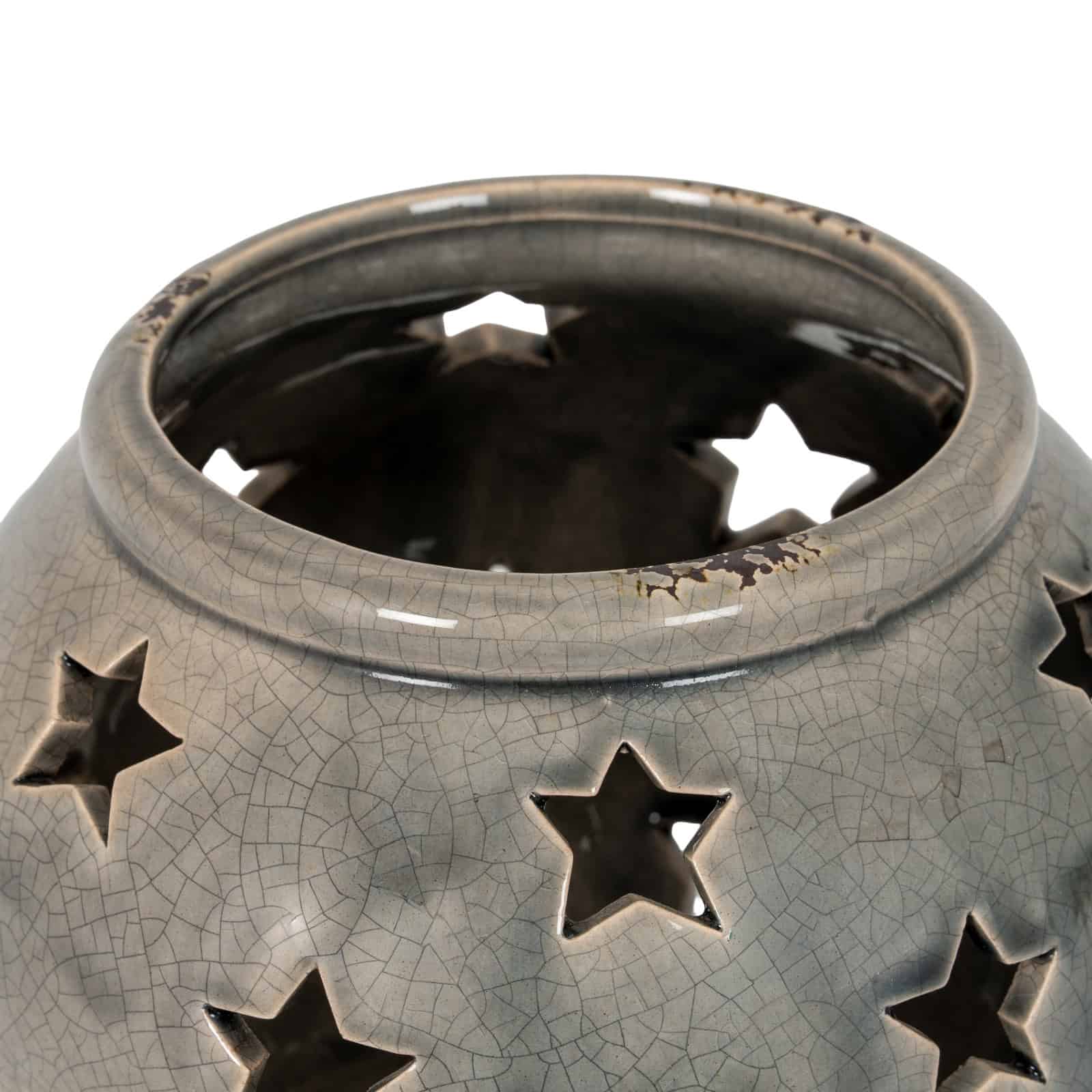 Garda Large Star Candle Lantern – Colour: Grey