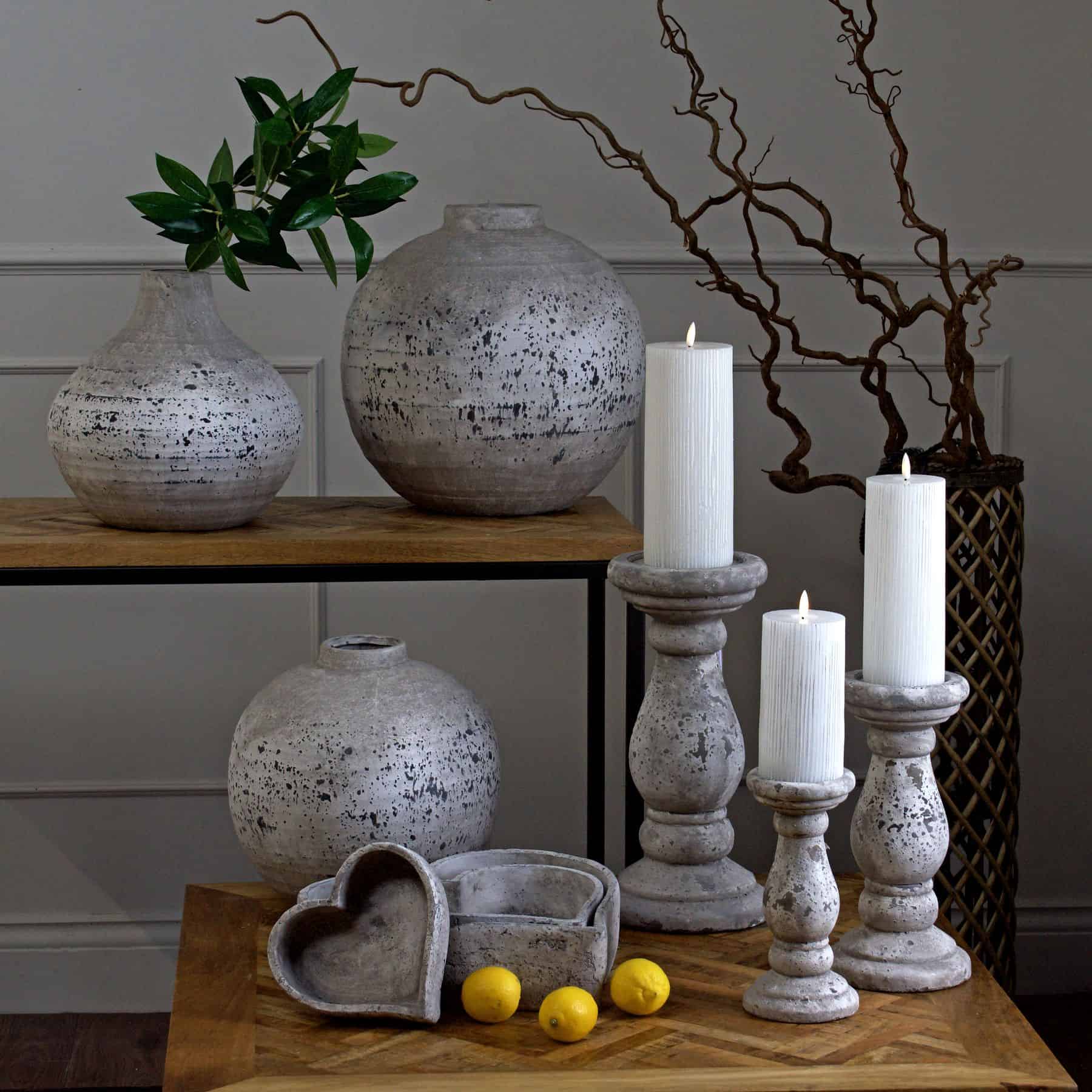 Set Of Three Large Stone Ceramic Dishes – Ornaments