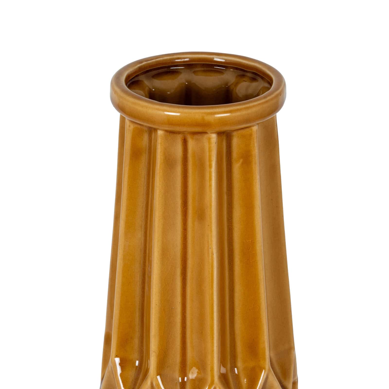 Seville Collection Tall Ochre Vase – Material: Ceramic