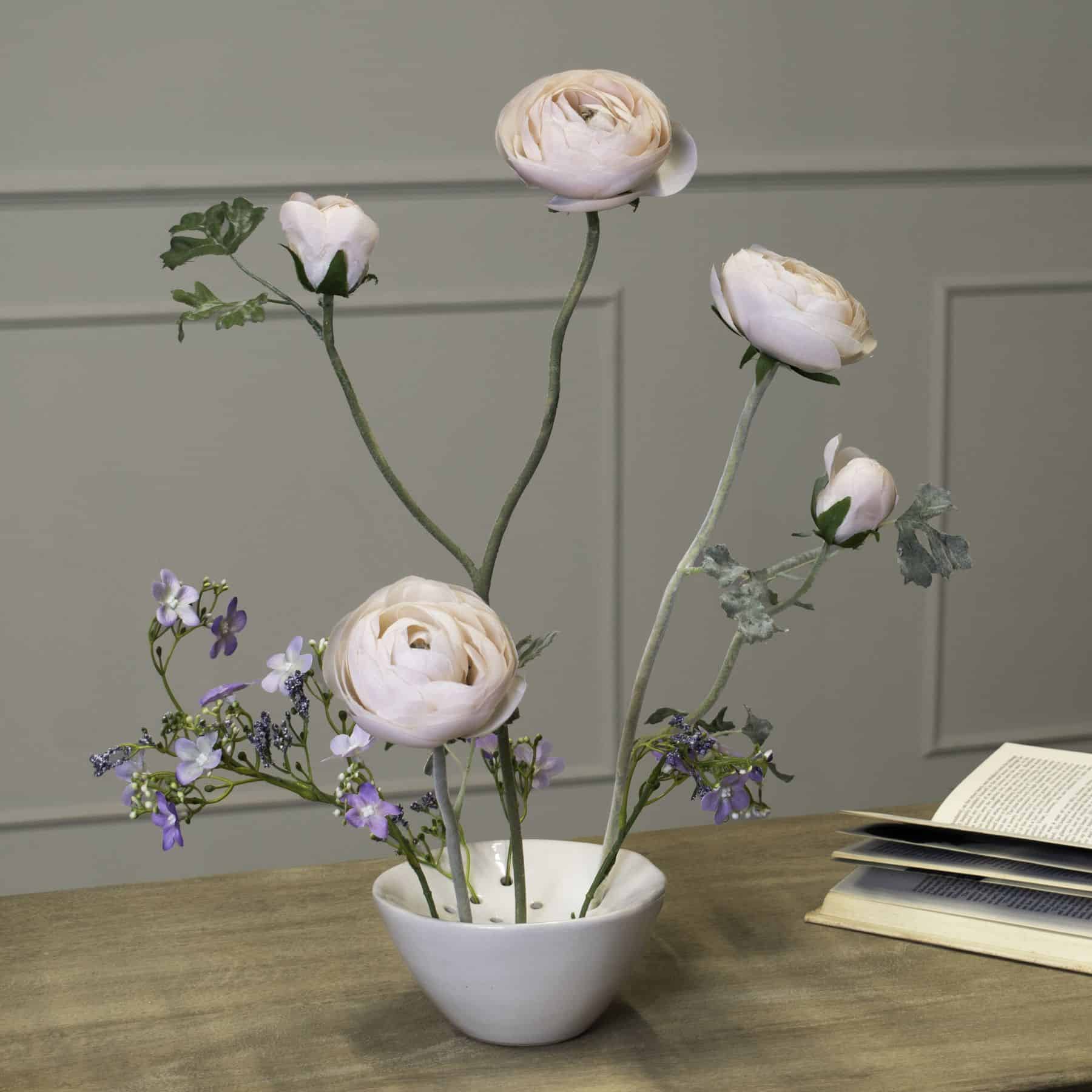 Off White Ceramic Flower Frog With Lid – Additional view 3