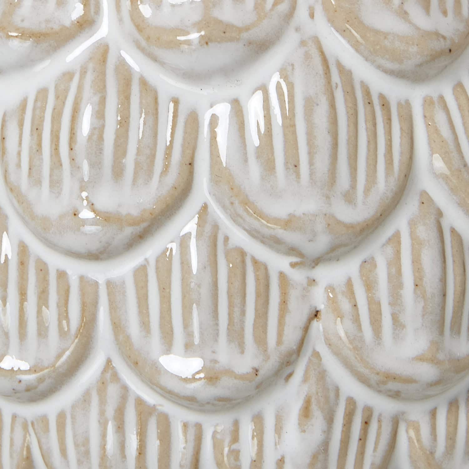 Medium Ceramic Pine Cone Trinket Dish With Lid – Colour: White