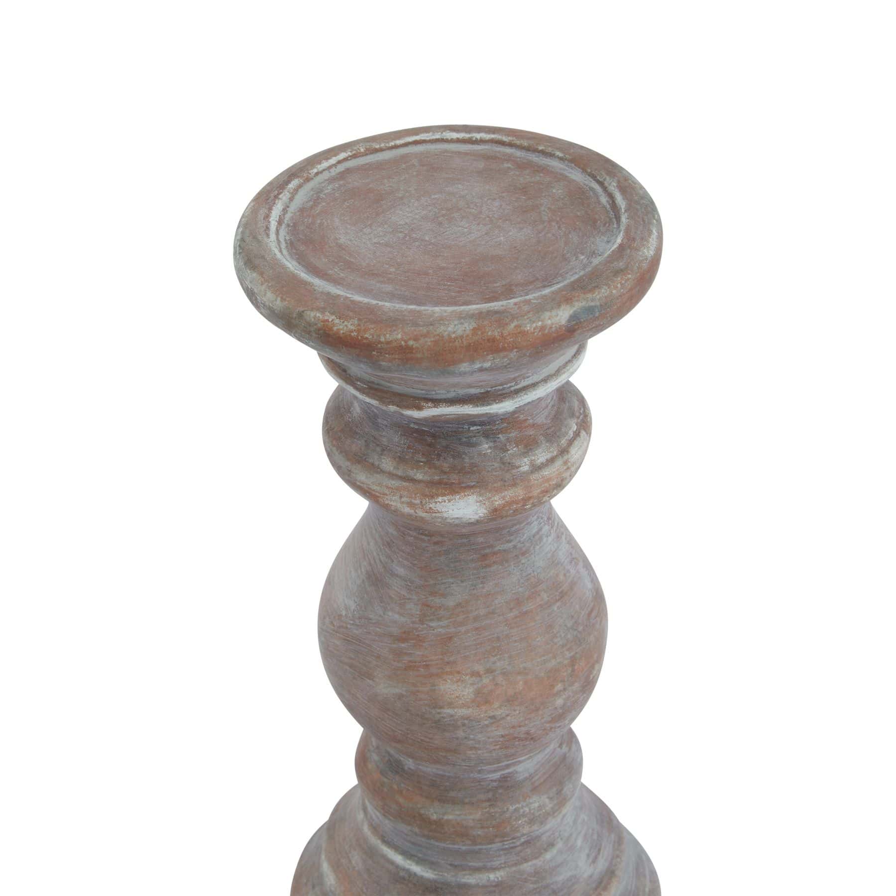 Siena Small Brown Column Candle Holder – Material: Ceramic