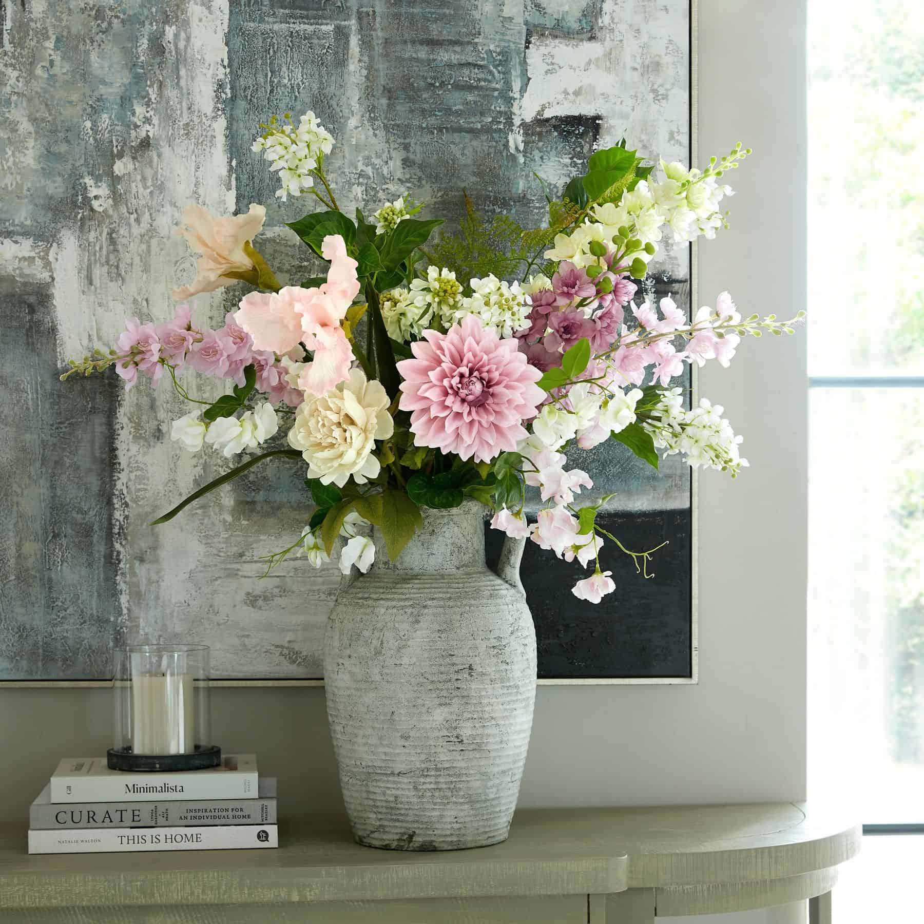 The Natural Garden Collection White Peony – Faux Flowers & Artificial Trees
