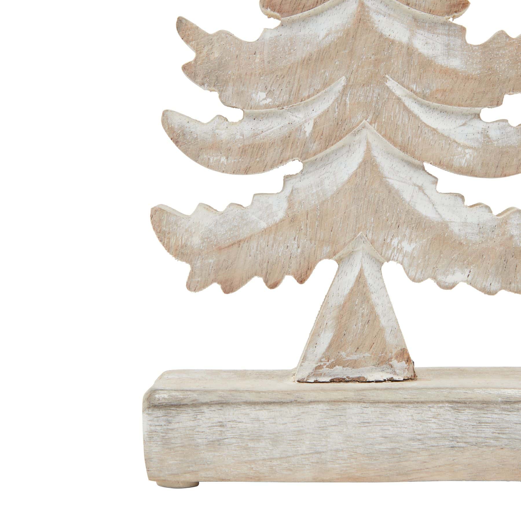 White Wash Collection Wooden Tiered Tree Decoration – Material: Wood