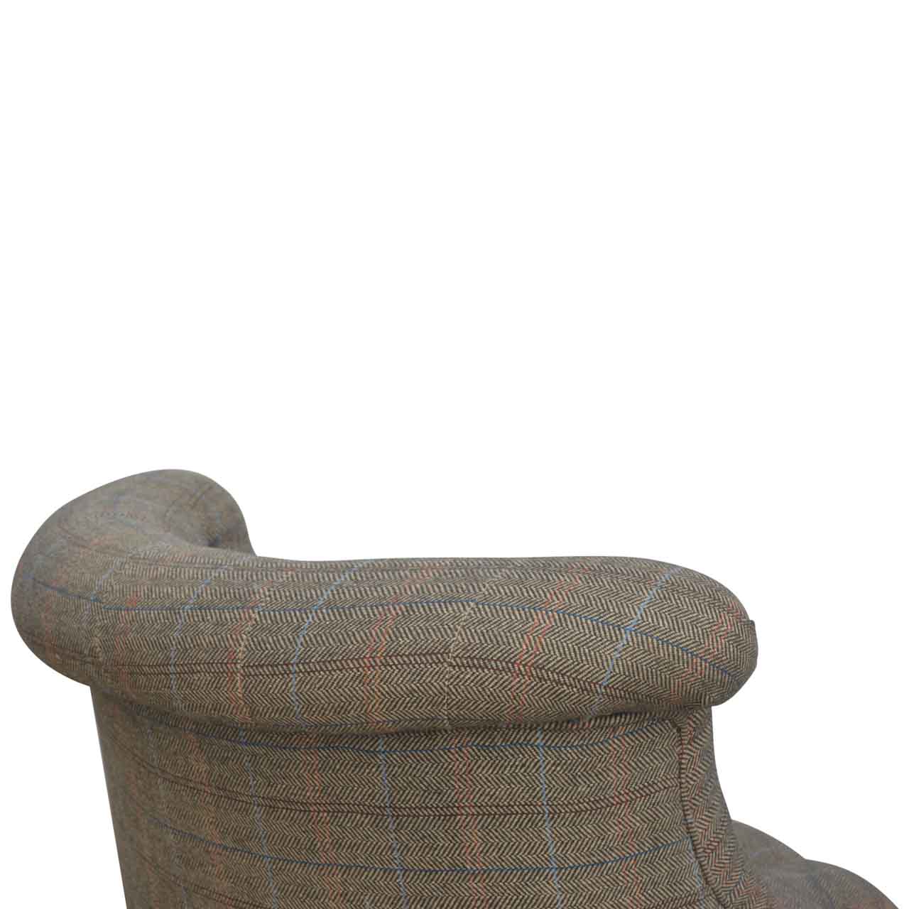 Small Multi Tweed Accent Chair - Image 10