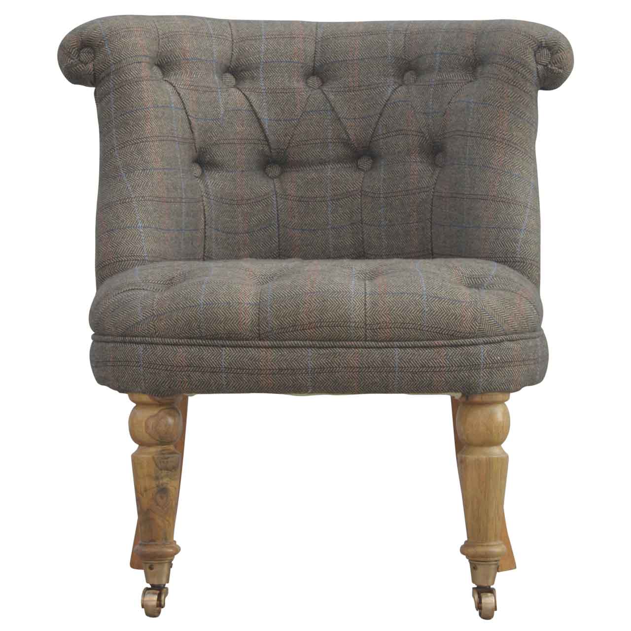 Small Multi Tweed Accent Chair - Image 2