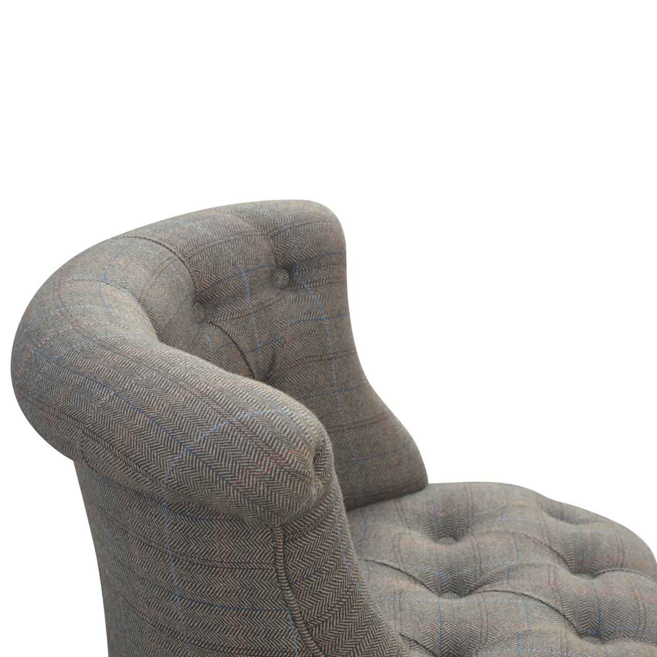 Small Multi Tweed Accent Chair - Image 4