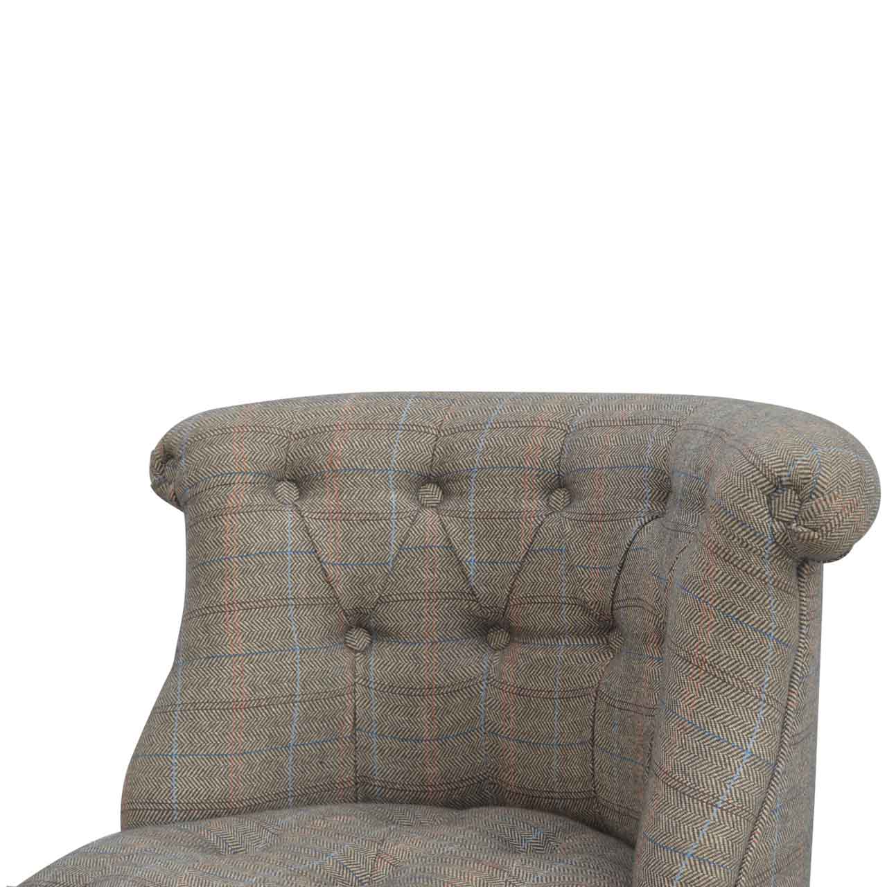 Small Multi Tweed Accent Chair - Image 5