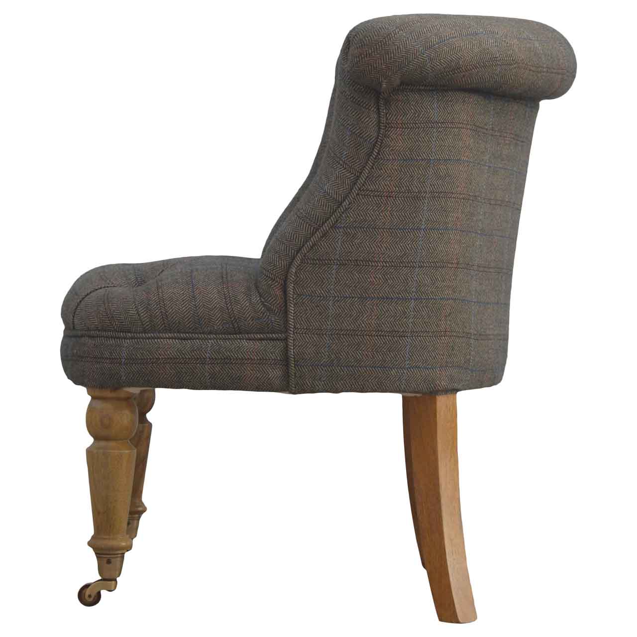 Small Multi Tweed Accent Chair - Image 8