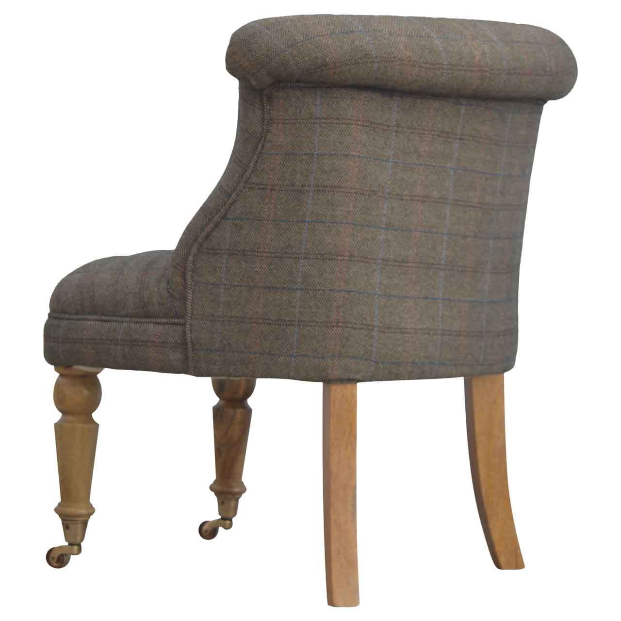 Small Multi Tweed Accent Chair - Image 7
