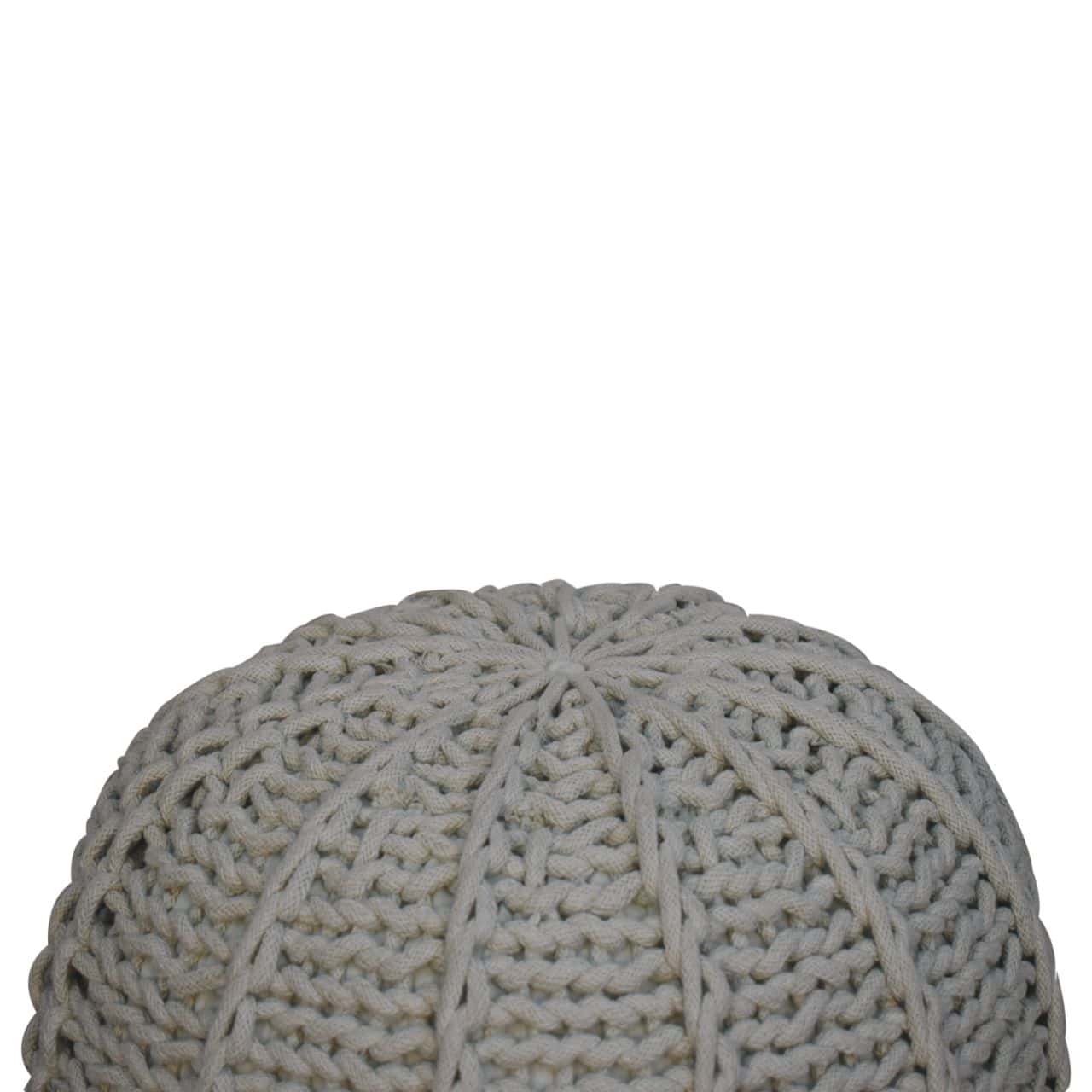 Grey Cable Pouffe – Additional view