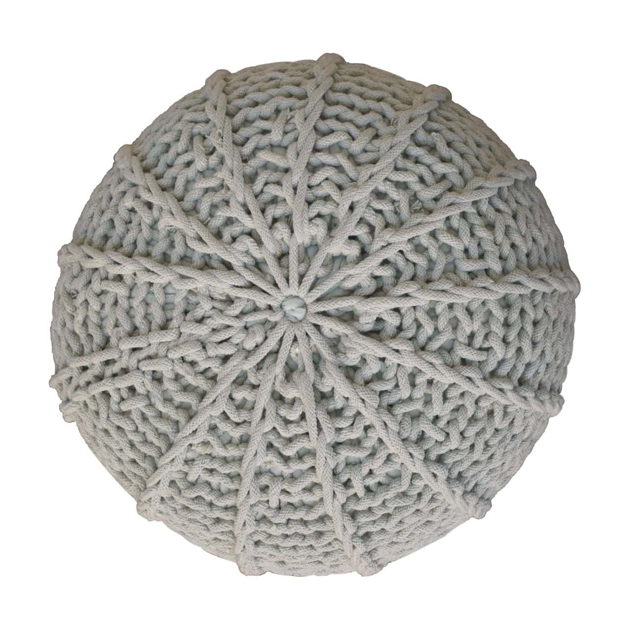 Grey Cable Pouffe – Additional view 3