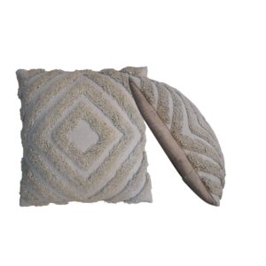 Grey Diamond Cushion Set