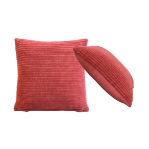 Ribbed Red Cushion Set