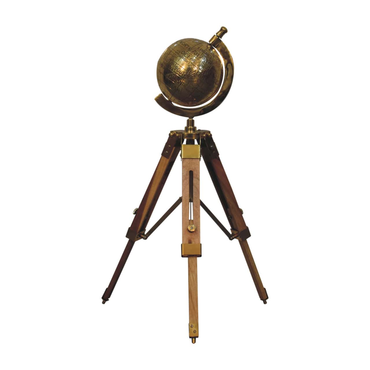 Brass Antique Tripod Globe - Image 2