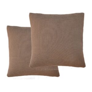 Brown Cotton Cushion Set