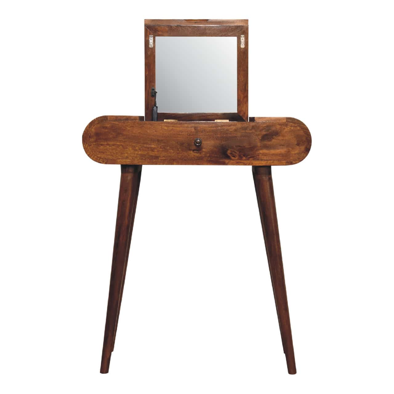 Mini Round Chestnut Fold Vanity - Image 4