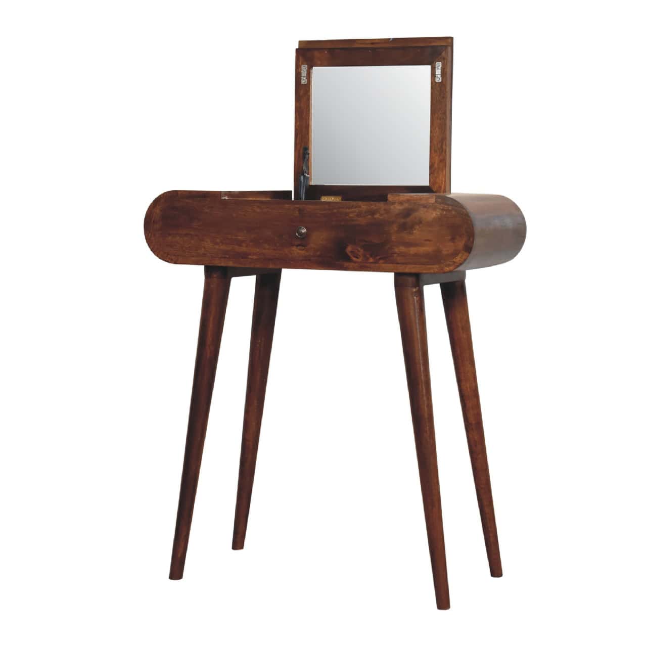 Mini Round Chestnut Fold Vanity - Image 5