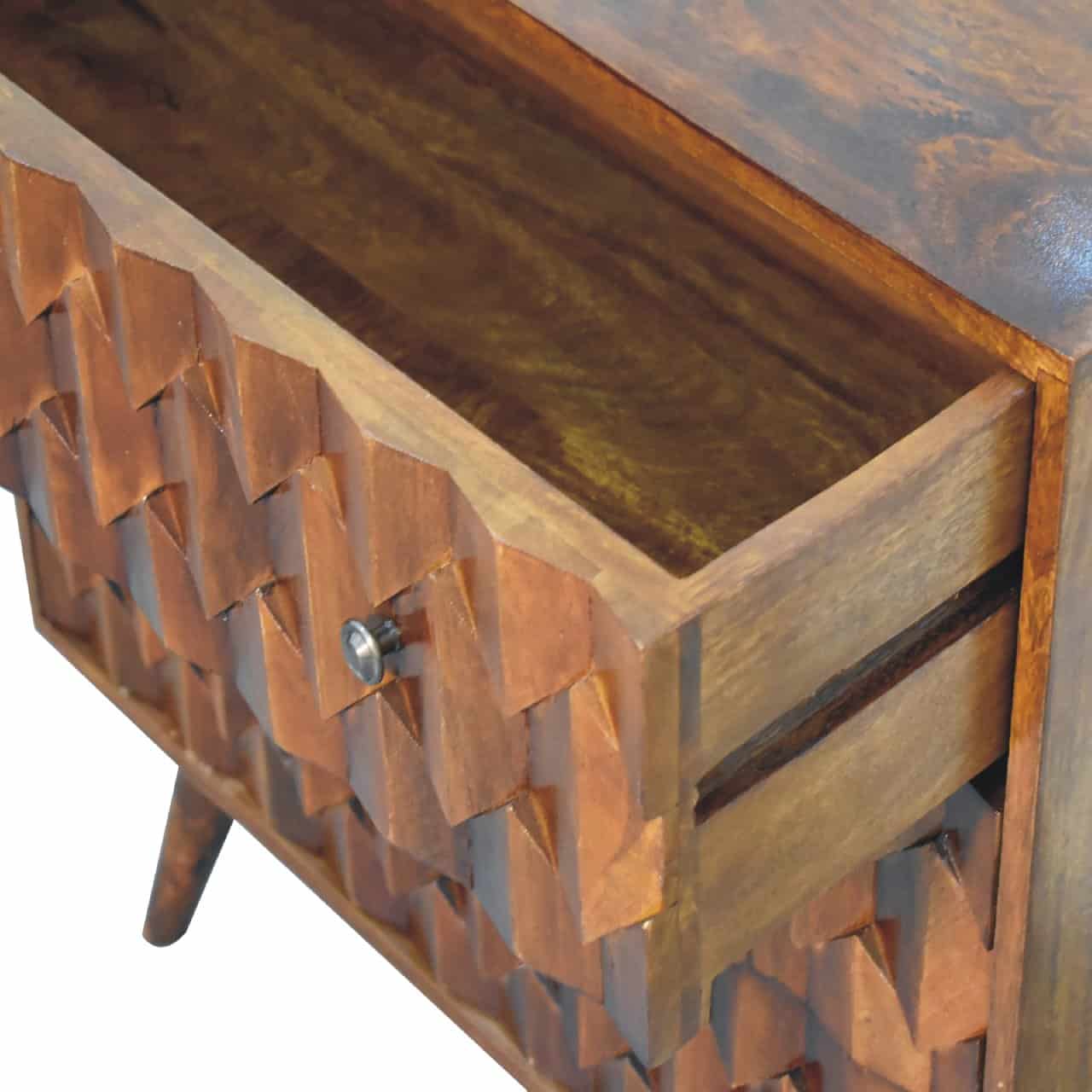 Pineapple Chestnut Carved Chest - Image 5