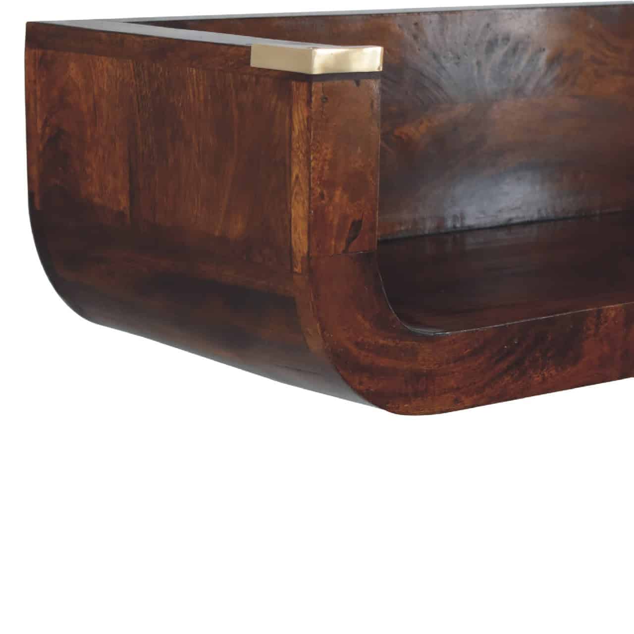 Indira Chestnut Floating Console - Image 5