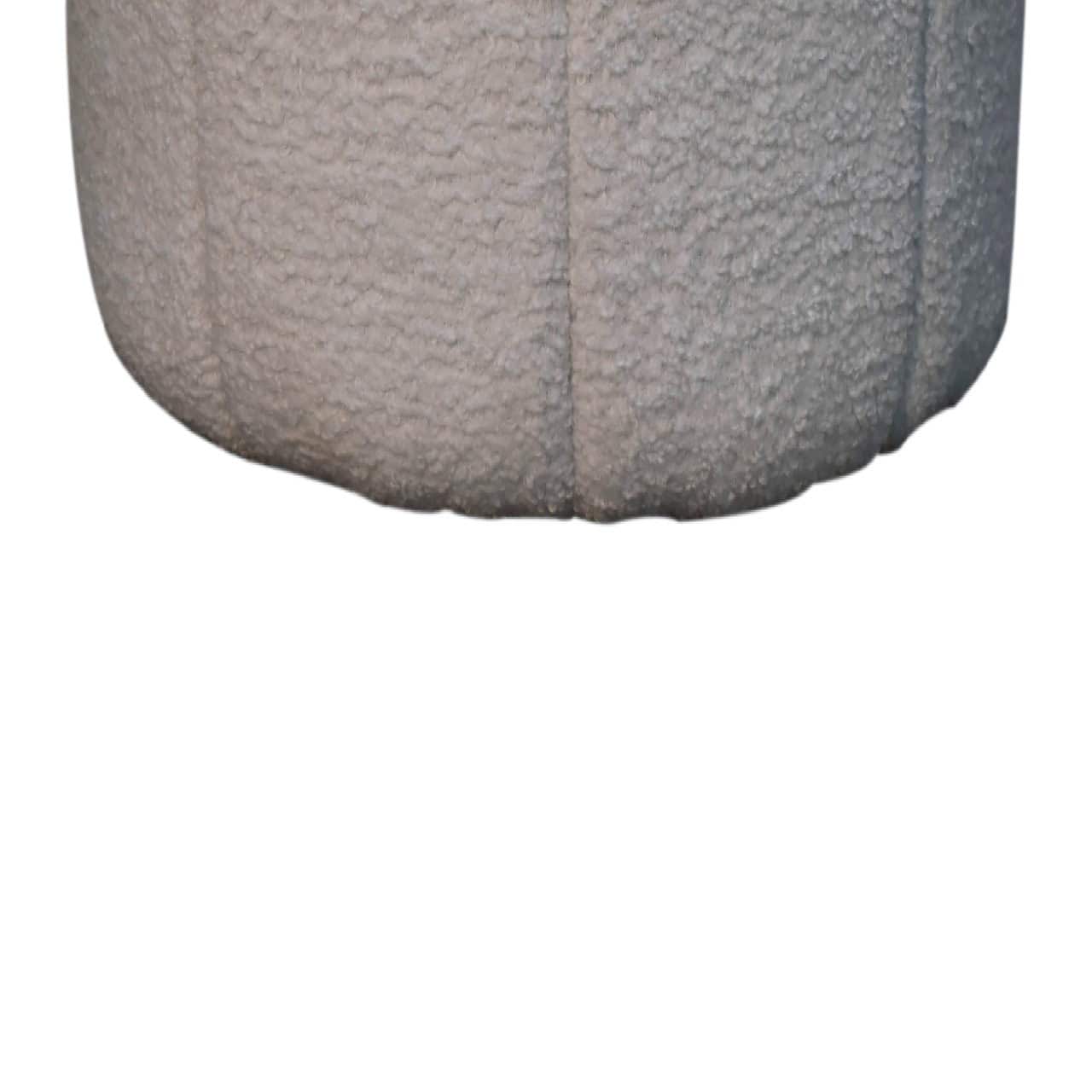 White Boucle Circus Footstool – Additional view 3