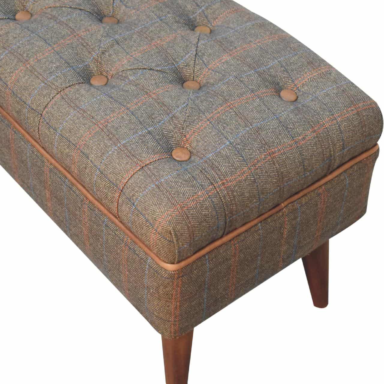 Multi Tweed Buffalo Pipe Bench - Image 5