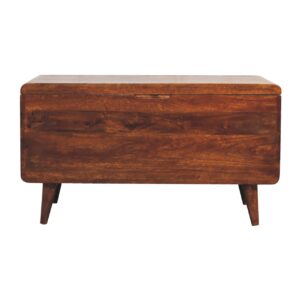 Curved Chestnut Blanket Box