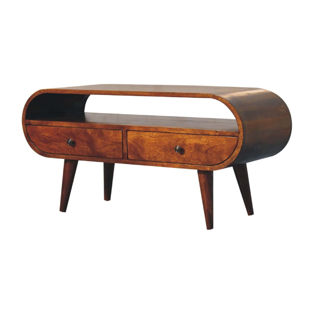 Chestnut Circular TV Stand - Image 2