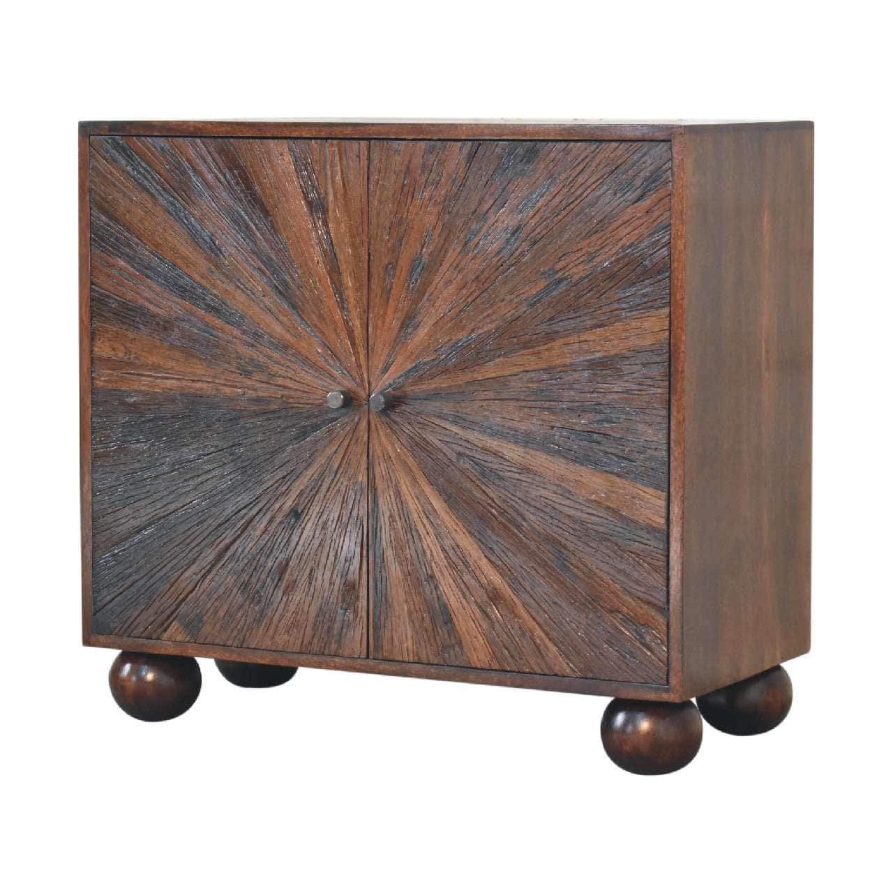 Sunrise Ball Walnut Cabinet – Colour: Brass