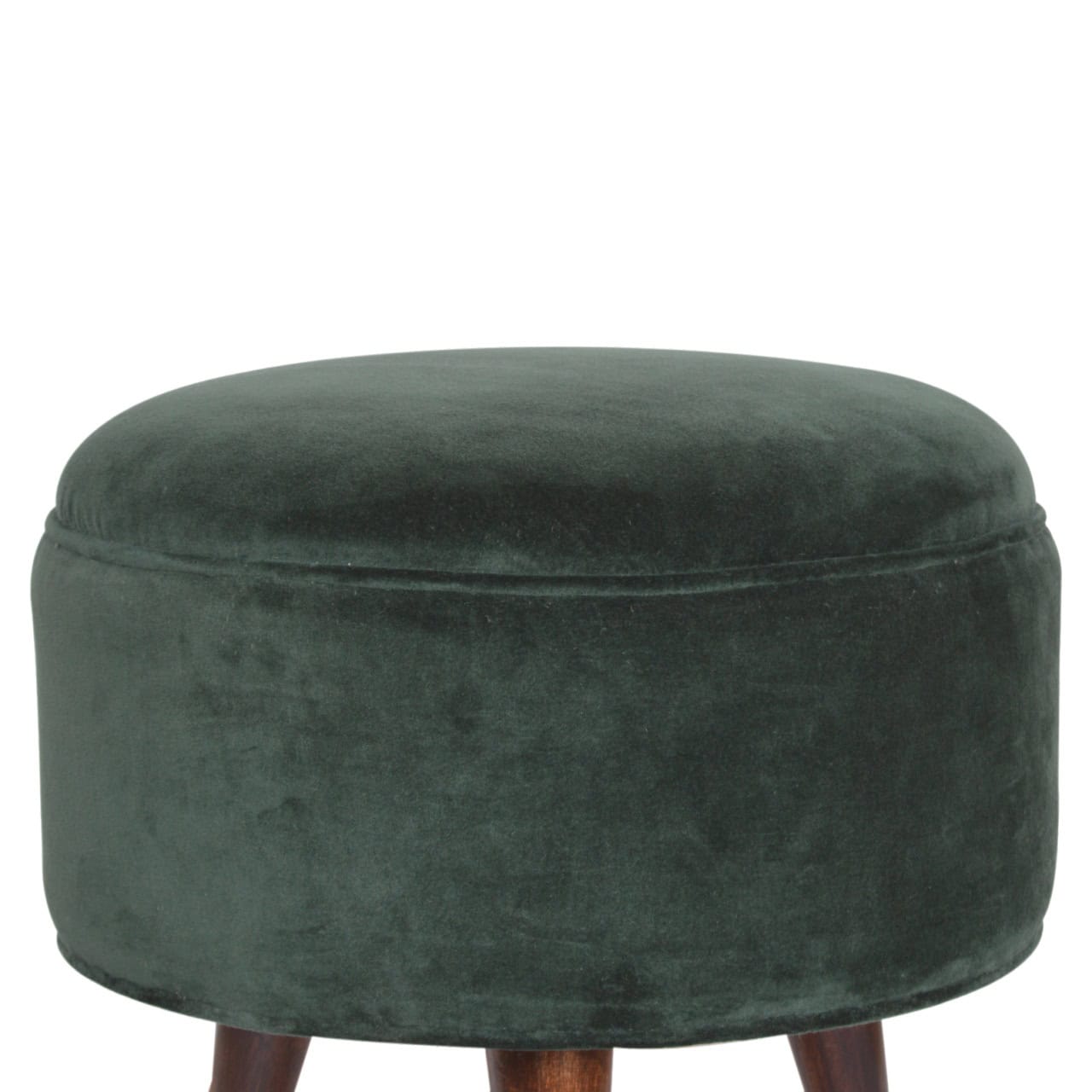 Emerald Green Velvet Nordic Stool – Additional view