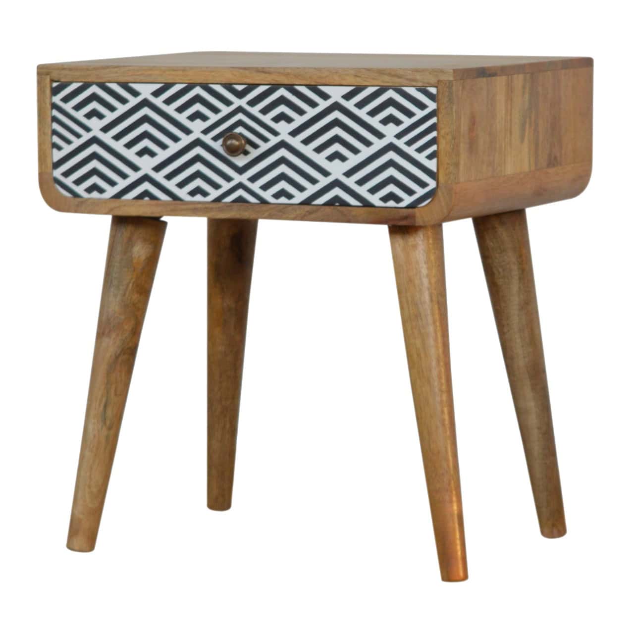 Monochrome Print Bedside – Material: Wood