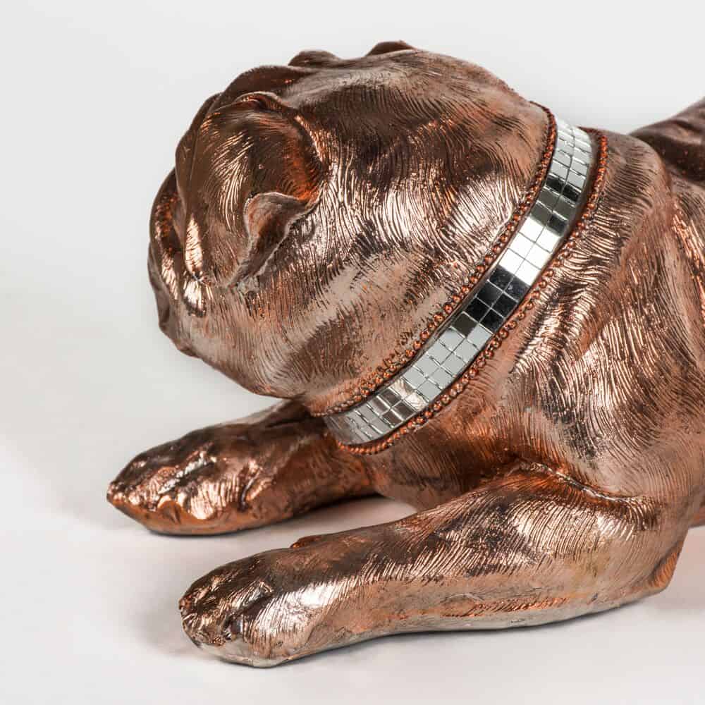 Bronze Finish Pug Figurine - Image 3